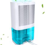 Mini-Luftentfeuchter 2000 ml mit Ablaufschlauch, leiser Betrieb für Keller, Bad und Schlafzimmer