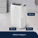 De'Longhi Tasciugo AriaDry Multi DDSX220 Luftentfeuchter 20 L/Tag mit Wäschetrockner und Timer – Bild 10