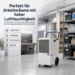 Megonia Luftentfeuchter 120 L/Tag mit Pumpe, Ablaufschlauch und 24h-Timer, für bis 300 m² – Bild 8