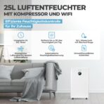KLAMER Luftentfeuchter 25 L/Tag mit WiFi-App, HEPA-Filter und 440 W Leistung – Bild 2