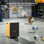 SIAL Bautrockner Luftentfeuchter 50 L/Tag mit 8,2 L Tank, für Räume bis 221 m² – Bild 8
