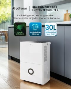 Pro Breeze Luftentfeuchter 30 L/Tag mit WLAN, App, 4 L Tank, Timer und Ablaufschlauch – Bild 2