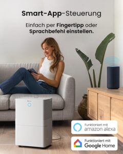 Pro Breeze OmniDry 40L Luftentfeuchter mit WLAN, Hygrometer, Timer und Wäschetrockner-Modus – Bild 5