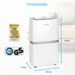 KLAMER Luftentfeuchter 20 L/Tag mit 5,5 L Wassertank für Wohnräume, Keller und Badezimmer – Bild 8
