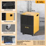 SIAL Bautrockner Luftentfeuchter 50 L/Tag mit 8,2 L Tank, für Räume bis 221 m² – Bild 4