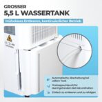 KLAMER Luftentfeuchter 25 L/Tag mit WiFi-App, HEPA-Filter und 440 W Leistung – Bild 8