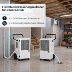 Megonia Luftentfeuchter 120 L/Tag mit Pumpe, Ablaufschlauch und 24h-Timer, für bis 300 m² – Bild 3