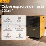 SIAL Bautrockner Luftentfeuchter 50 L/Tag mit 8,2 L Tank, für Räume bis 221 m² – Bild 3