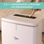 SUNTEC DryFix 20 Lumio Luftentfeuchter 20 L/Tag mit Luftreiniger und Wäschetrockner, bis 63 m² – Bild 5